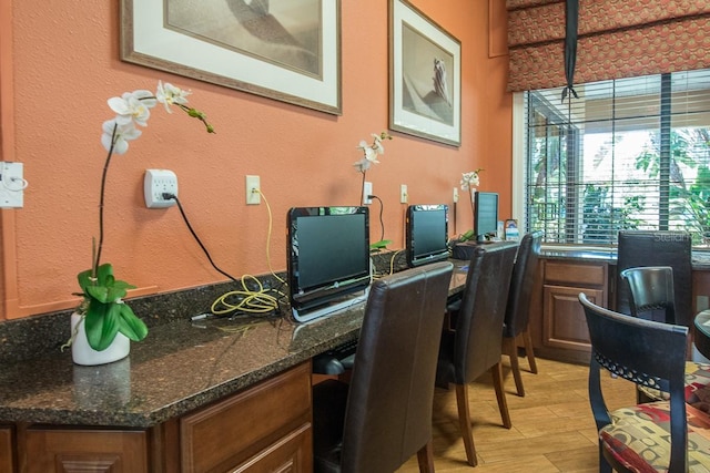 office featuring light hardwood / wood-style floors