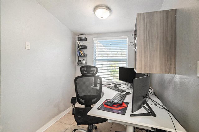 office featuring light tile patterned flooring