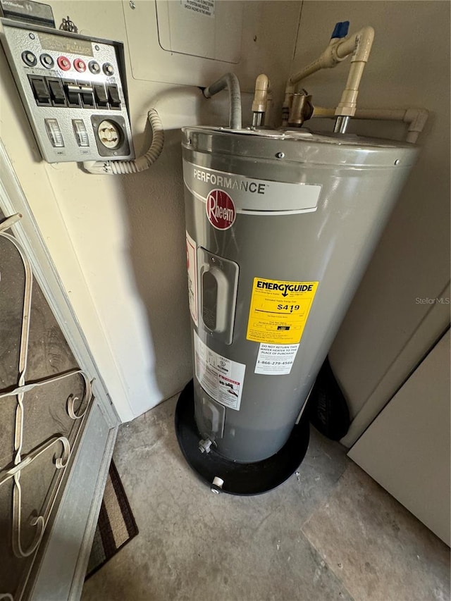 utilities featuring water heater