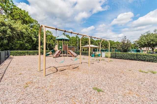 view of jungle gym