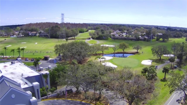 bird's eye view featuring golf course view