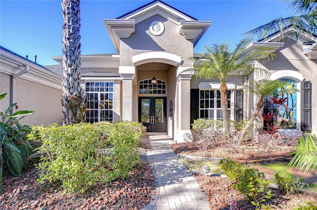 view of front of house with french doors