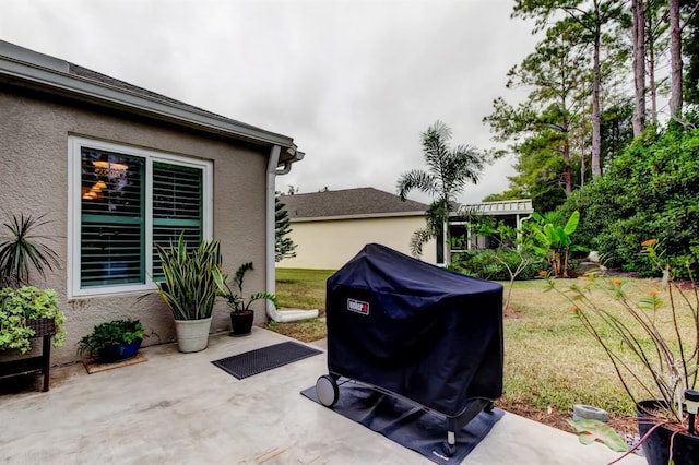 view of patio with grilling area