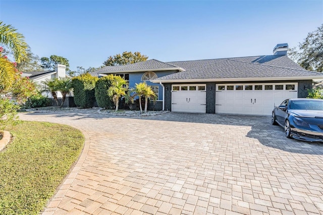 view of front of home featuring a garage