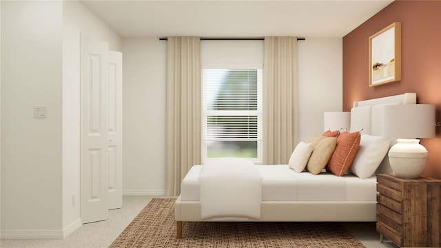 view of carpeted bedroom