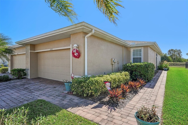 view of home's exterior featuring a garage