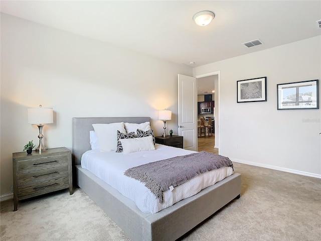 view of carpeted bedroom