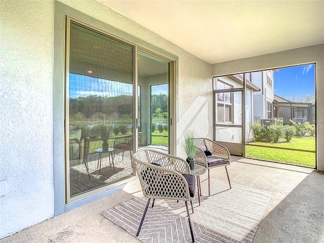 view of sunroom