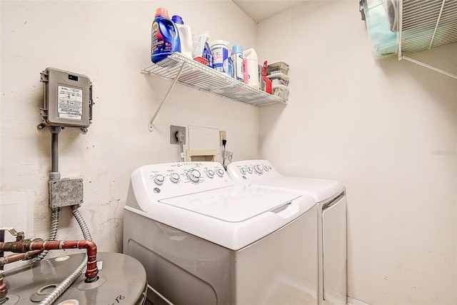 laundry room featuring washer and dryer