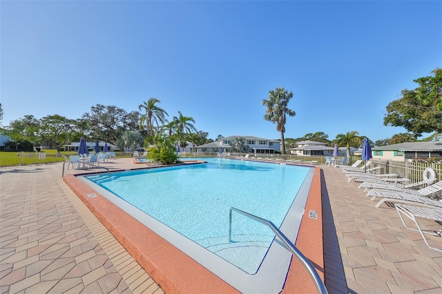 view of pool with a patio