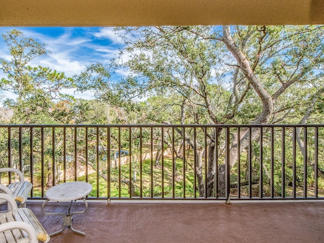 view of balcony