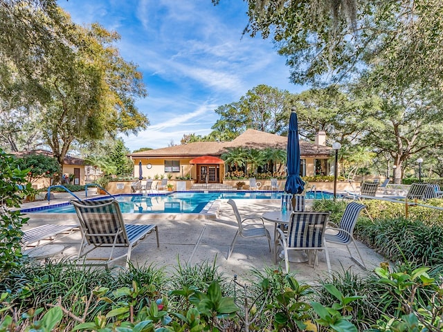 view of pool with a patio area