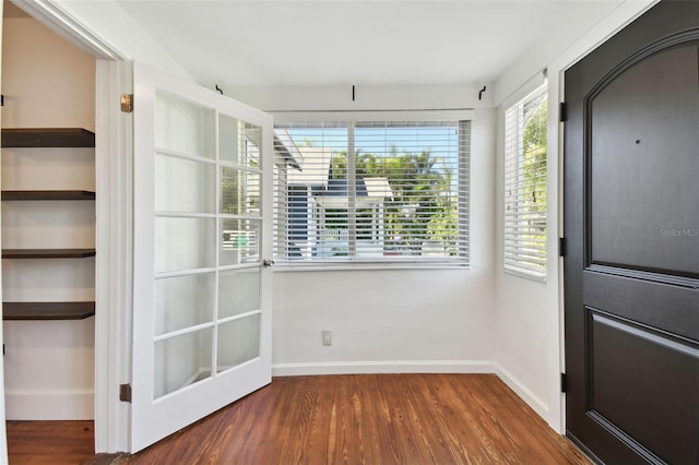 entryway featuring hardwood / wood-style flooring