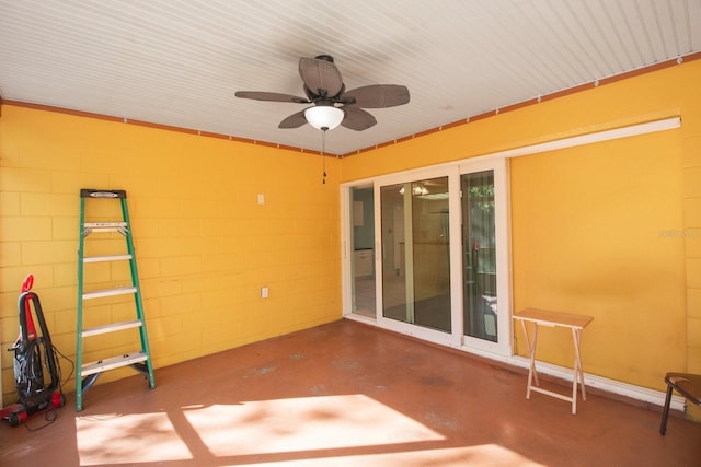 view of patio / terrace with ceiling fan