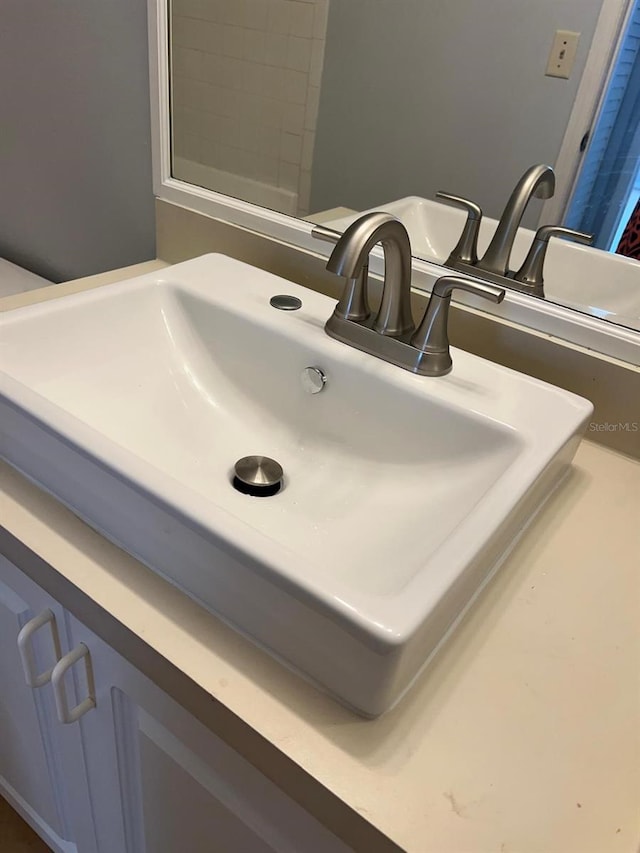 interior details with vanity