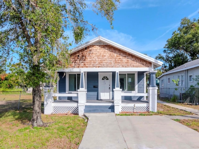 bungalow with covered porch