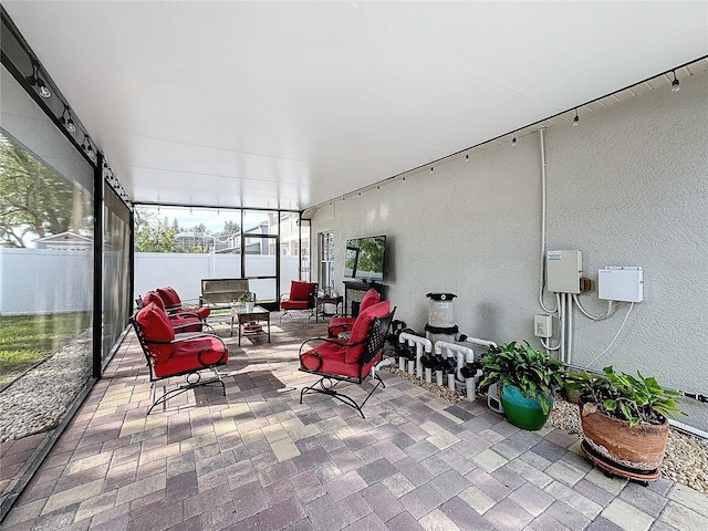 view of sunroom