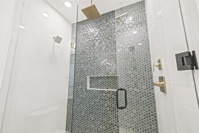 bathroom with an enclosed shower