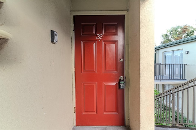 view of doorway to property