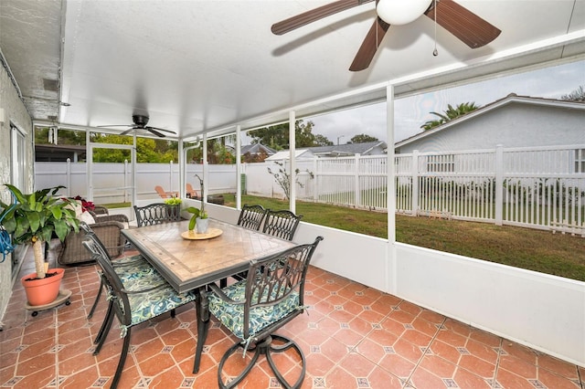 view of sunroom / solarium