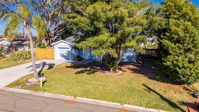 view of front of home with a front lawn