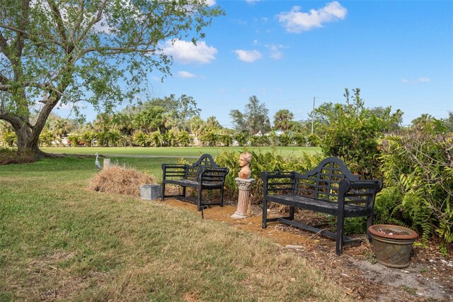 view of community with a lawn