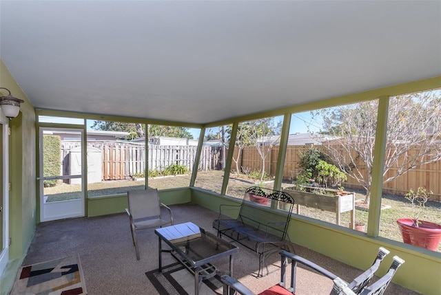 view of sunroom