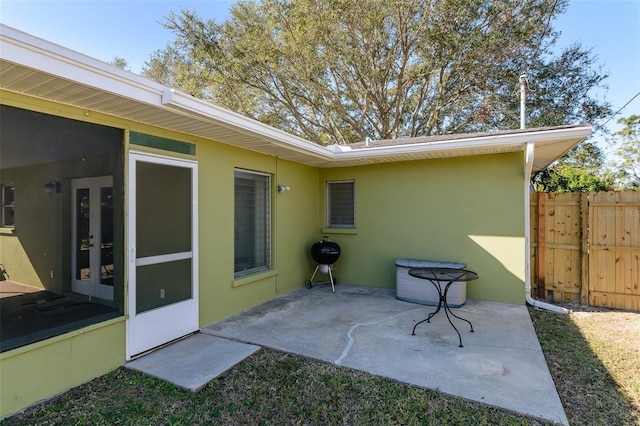 view of patio featuring grilling area