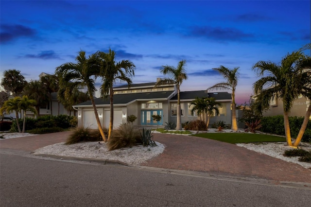 view of front of home featuring a garage