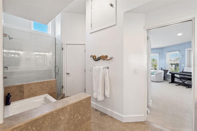 bathroom with an enclosed shower