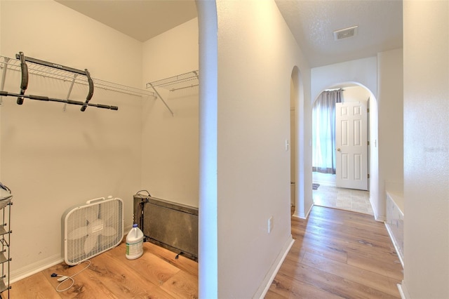 interior space featuring light hardwood / wood-style flooring