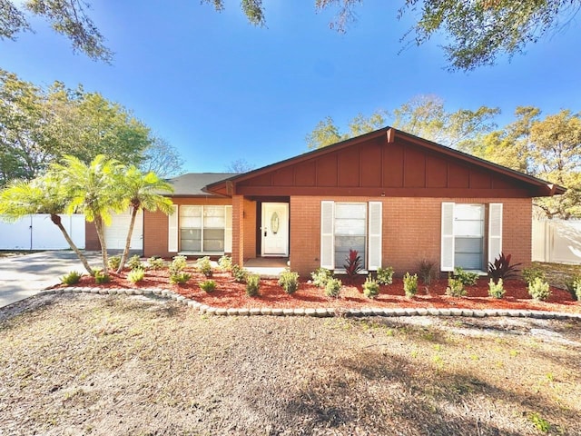 ranch-style house with a garage