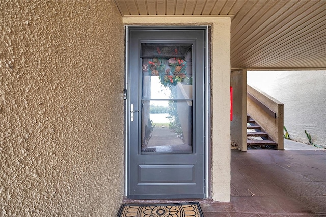 view of doorway to property