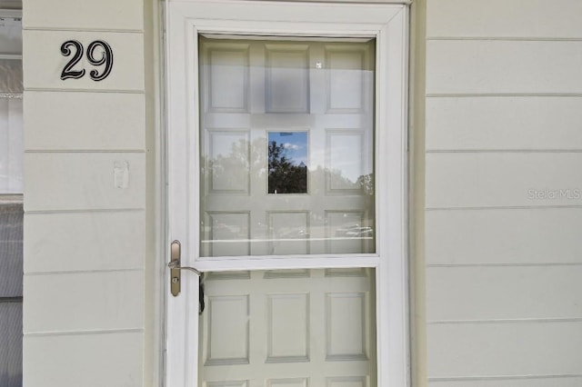 view of doorway to property