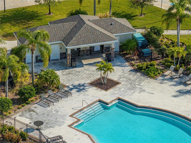 view of pool with a patio