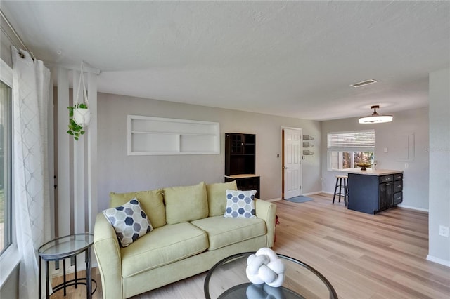 6524 14th St N, Saint Petersburg, FL 33702 - living area with light wood-style floors and baseboards