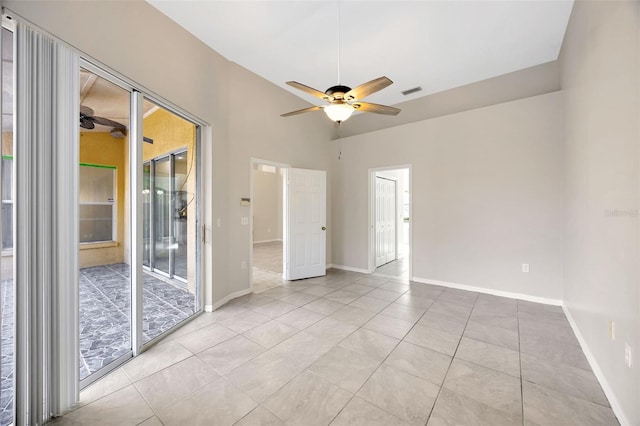 view of tiled spare room