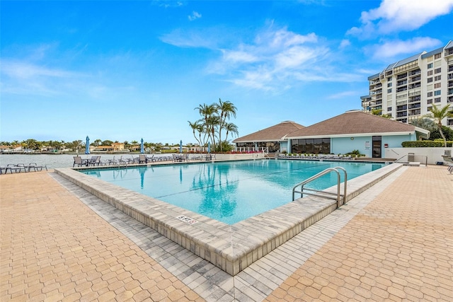 view of pool with a patio