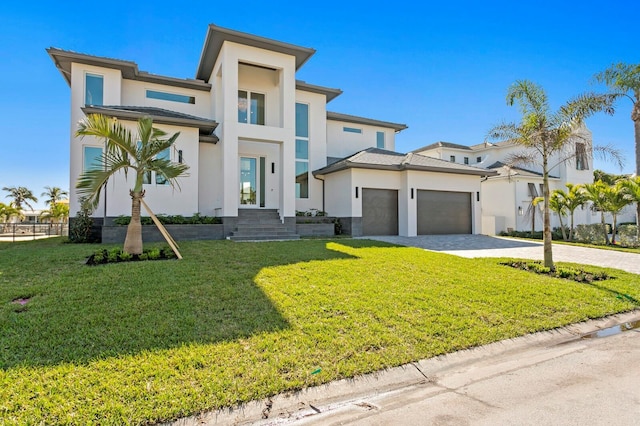 view of front of home with a front yard