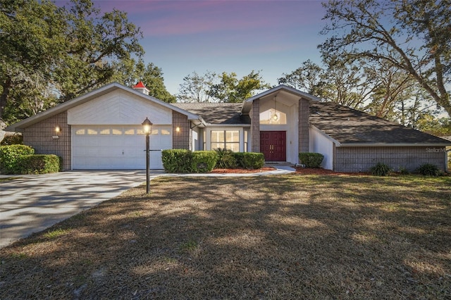 ranch-style house with a garage