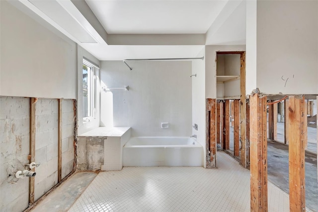 bathroom with a washtub