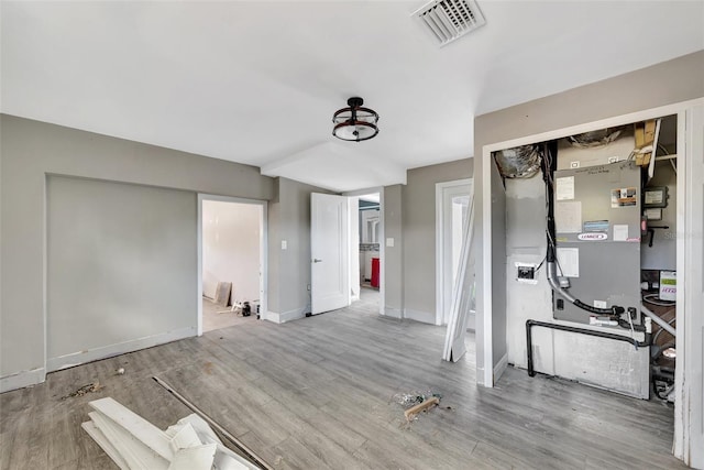 interior space featuring wood-type flooring