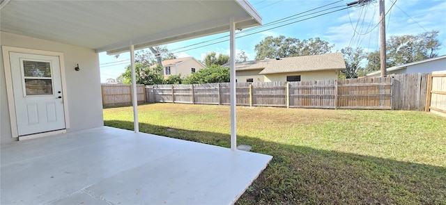 view of yard with a patio