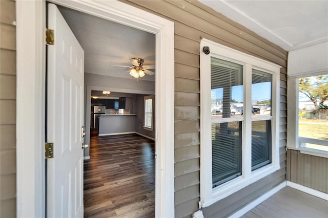 doorway to property with a porch