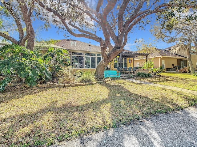 exterior space featuring a lawn