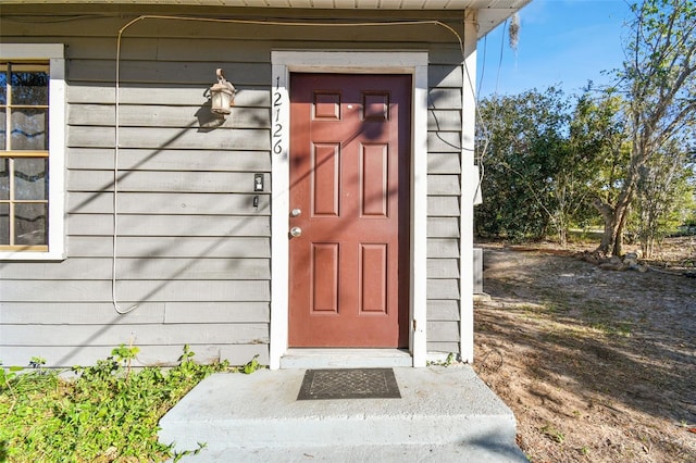 view of exterior entry