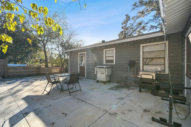 view of patio with area for grilling