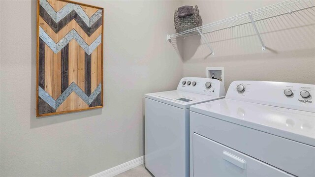 laundry area featuring washer and dryer