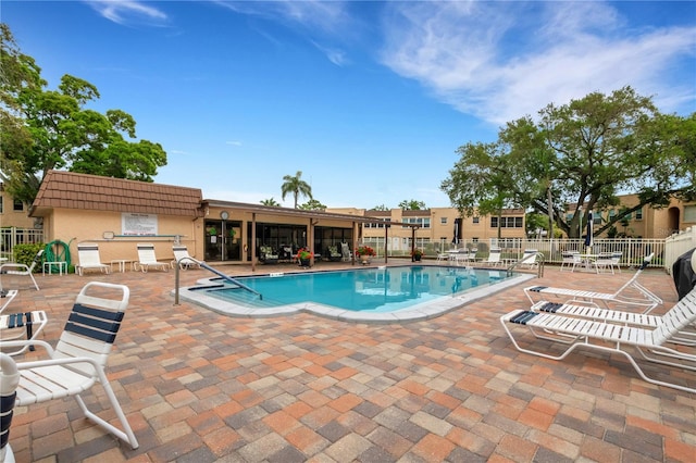 view of pool with a patio