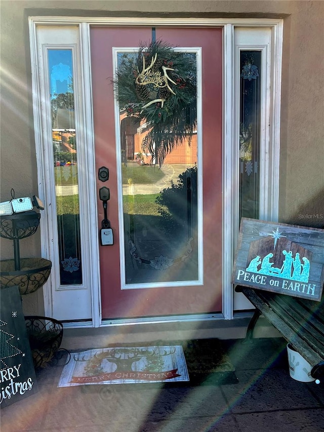 view of doorway to property